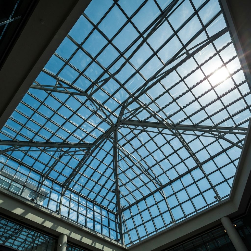 Luxury glass roofing architecture